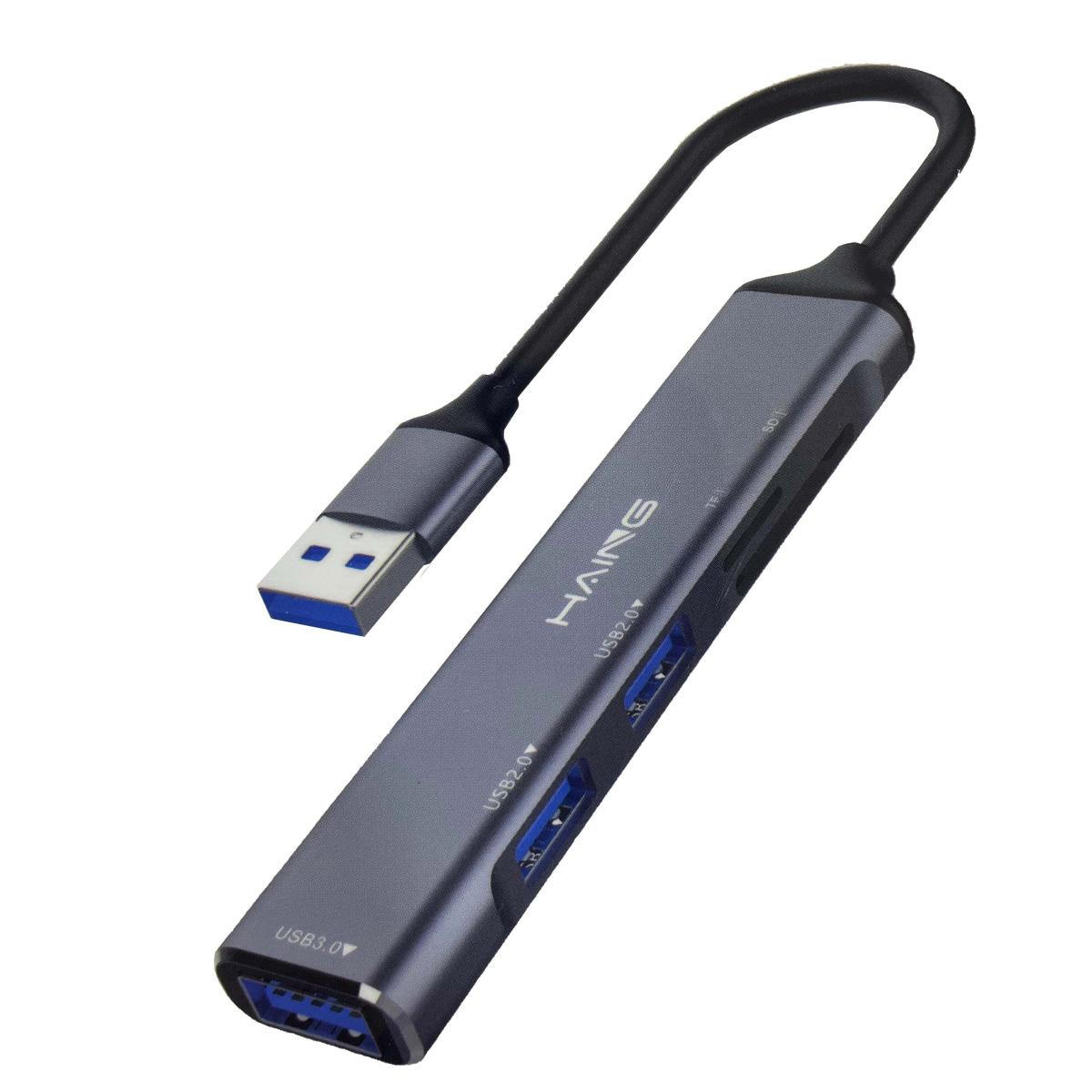 HAING HI-0502-UHR USB to 5 Port Multifunction Adapter HAING HI-0502-UHR USB to 5 Port Multifunction Adapter
